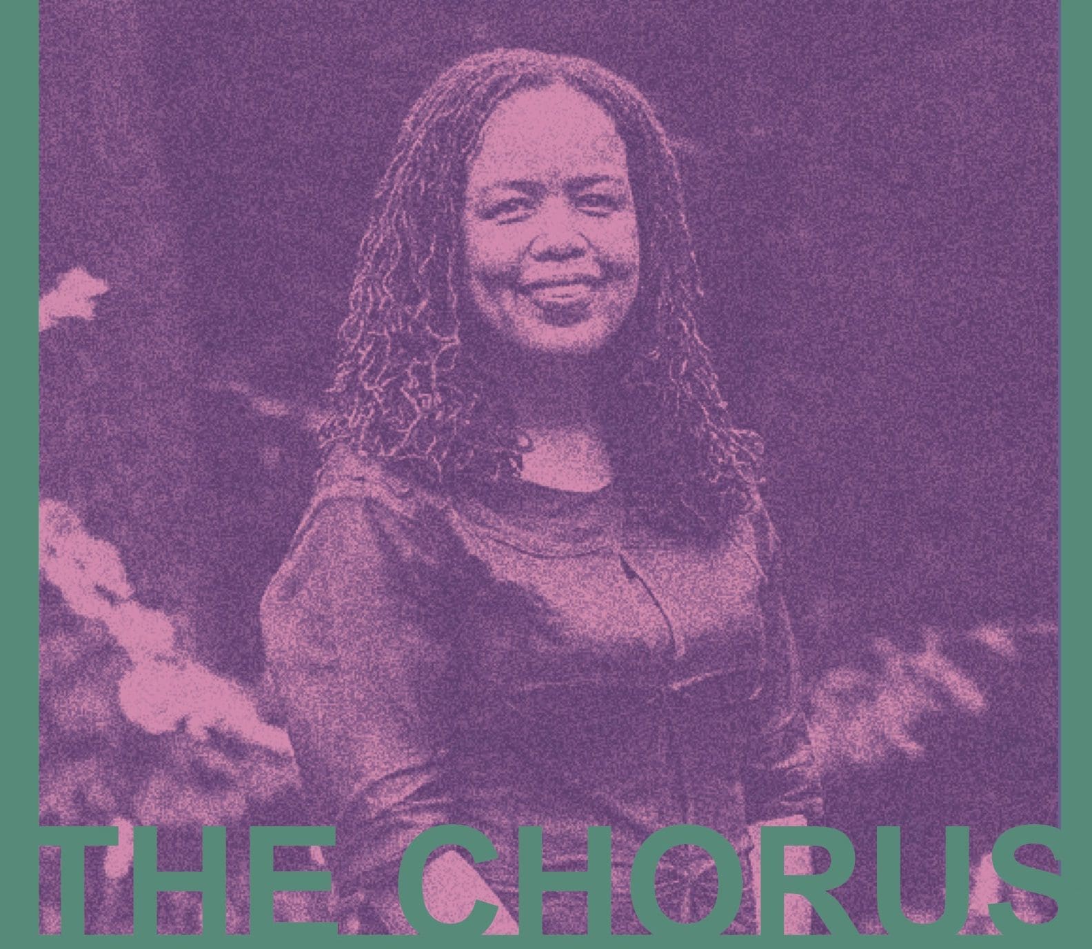 woman with "The Chorus" in large print at the bottom of the image, covered in a purple gradient