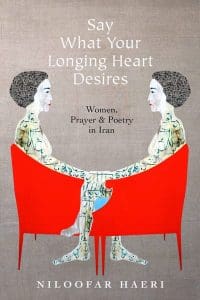 Book cover with two women in red chairs facing each other