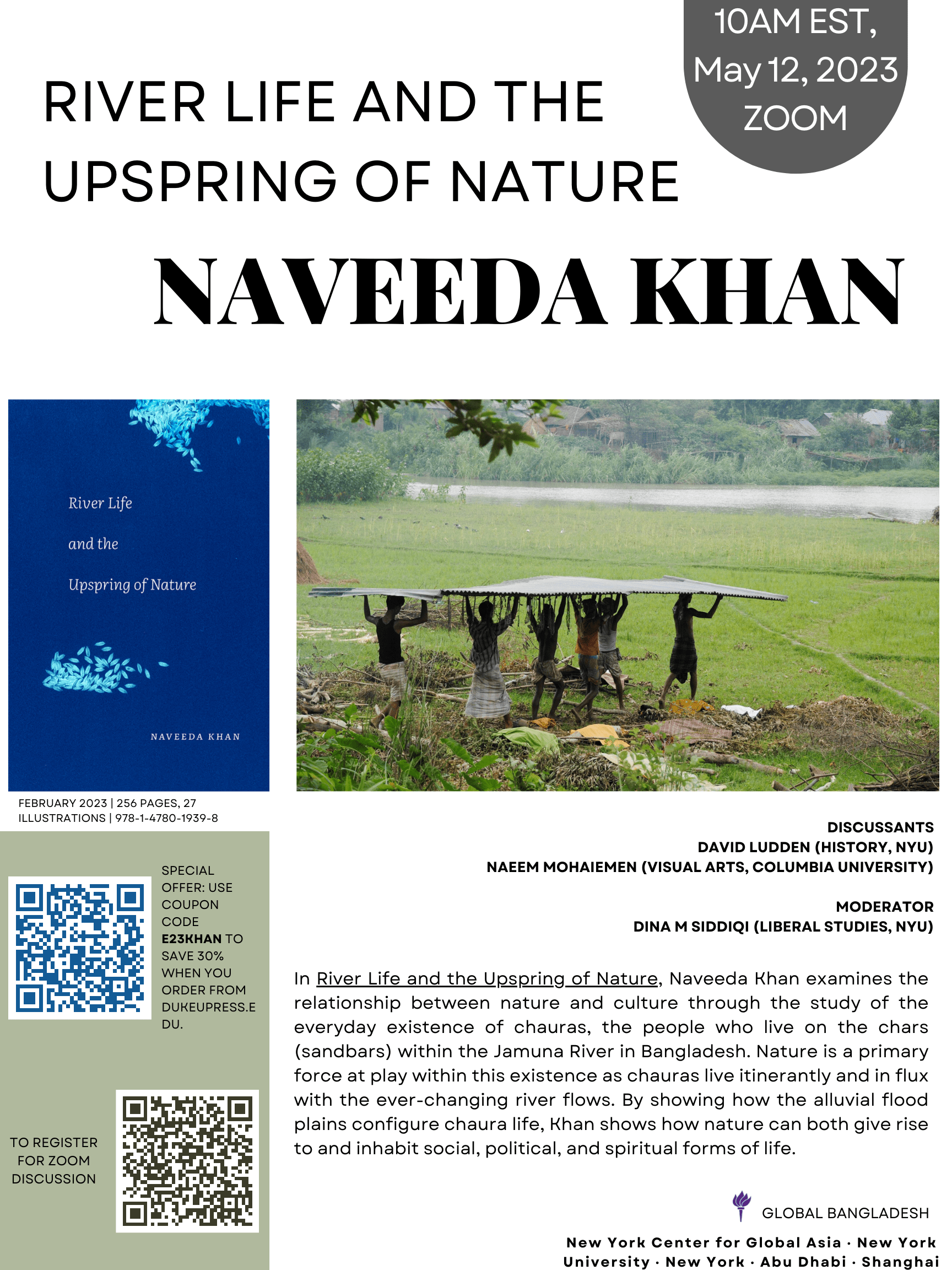 Naveeda Khan presents “River Life and the Upspring of Nature”