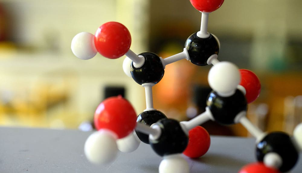 molecular model on a desktop