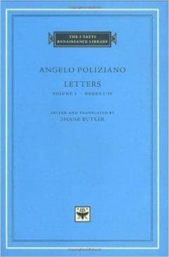 Book Cover art for Angelo Poliziano: Letters (vol. 1)