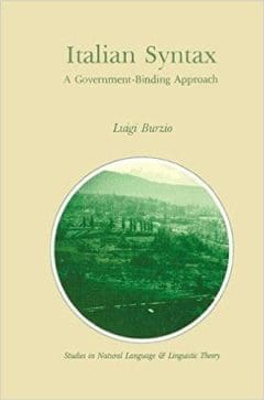 Book Cover art for Italian Syntax: A Government-Binding Approach