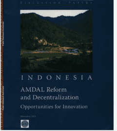 Book Cover art for AMDAL Reform and Decentralization – Opportunities for Innovation