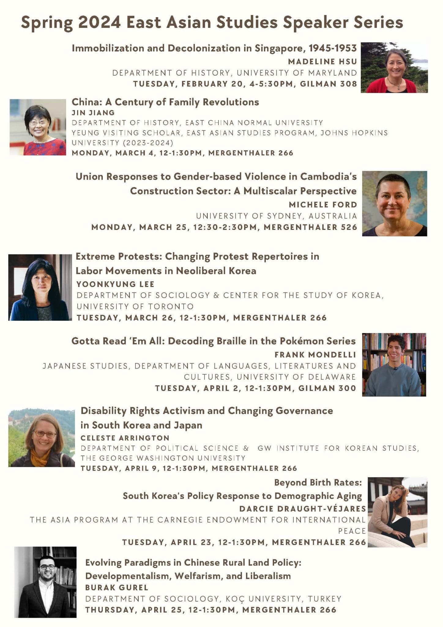 Spring 2024 EAS Speaker Series Finalized East Asian Studies Johns