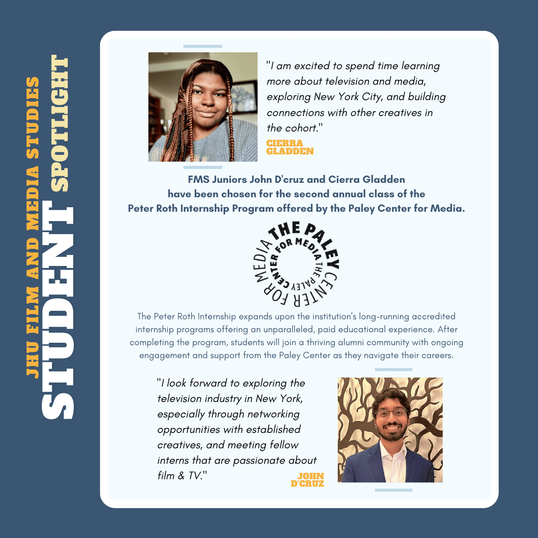 FMS Juniors Chosen for Paley Center Internship