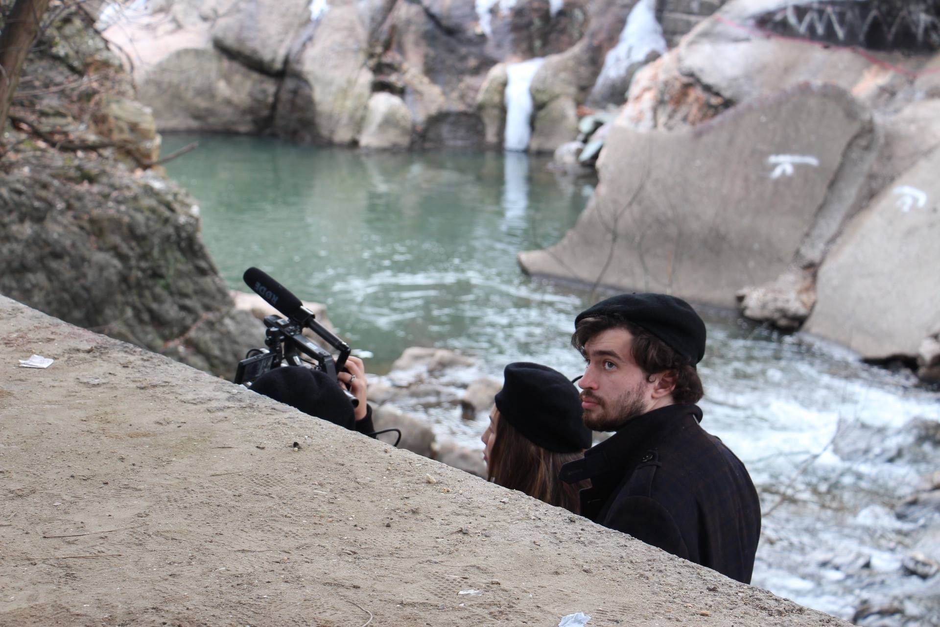 FMS students on film shoot.