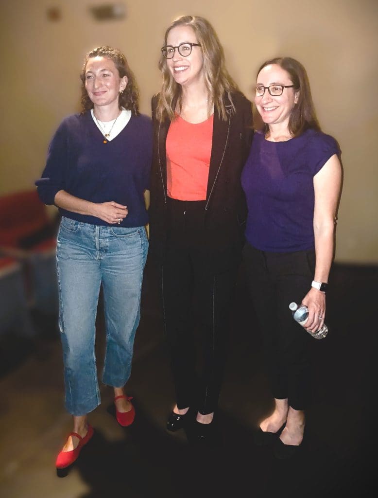 Alexandra Byer, Dr. Jennifer Schrack, and DR. Ariel Green at the screening of Familiar Touch