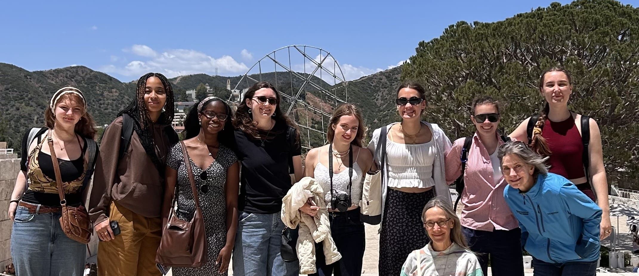 Students on experiential learning trip to LA.