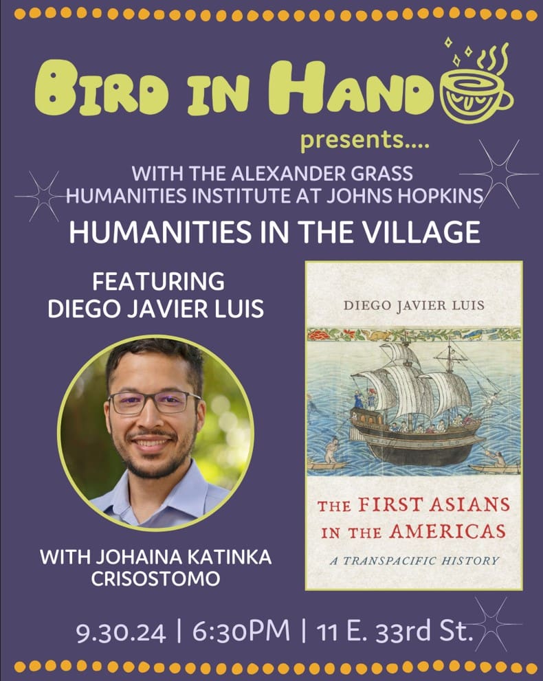 Bird in Hand poster for Diego Javier Luis event