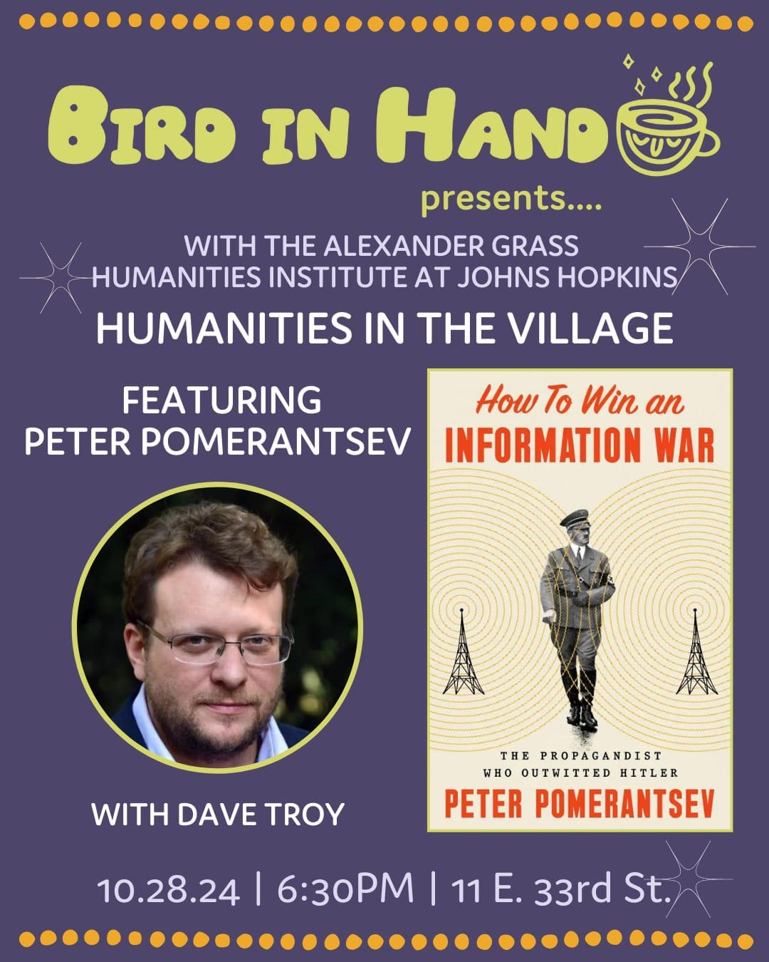 Bird in hand poster with dave troy