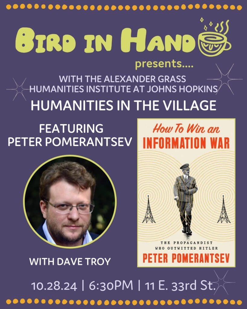 poster of Peter Pomerantsev's talk 