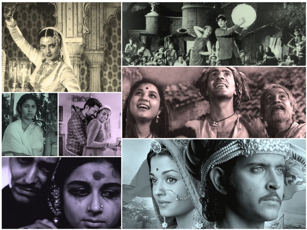 A grid showing different stills from the films featured in the South Asia in Film series