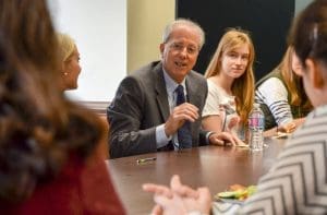 International Studies majors meet with Ambassador Dennis Ross