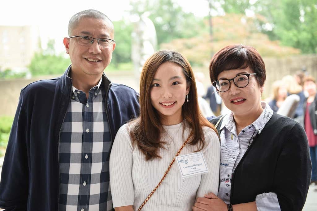 Catherine Mengyun Yang and her parents