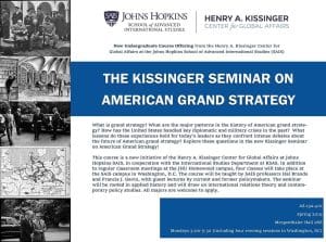 Apply Now for the New Kissinger Seminar on American Grand Strategy