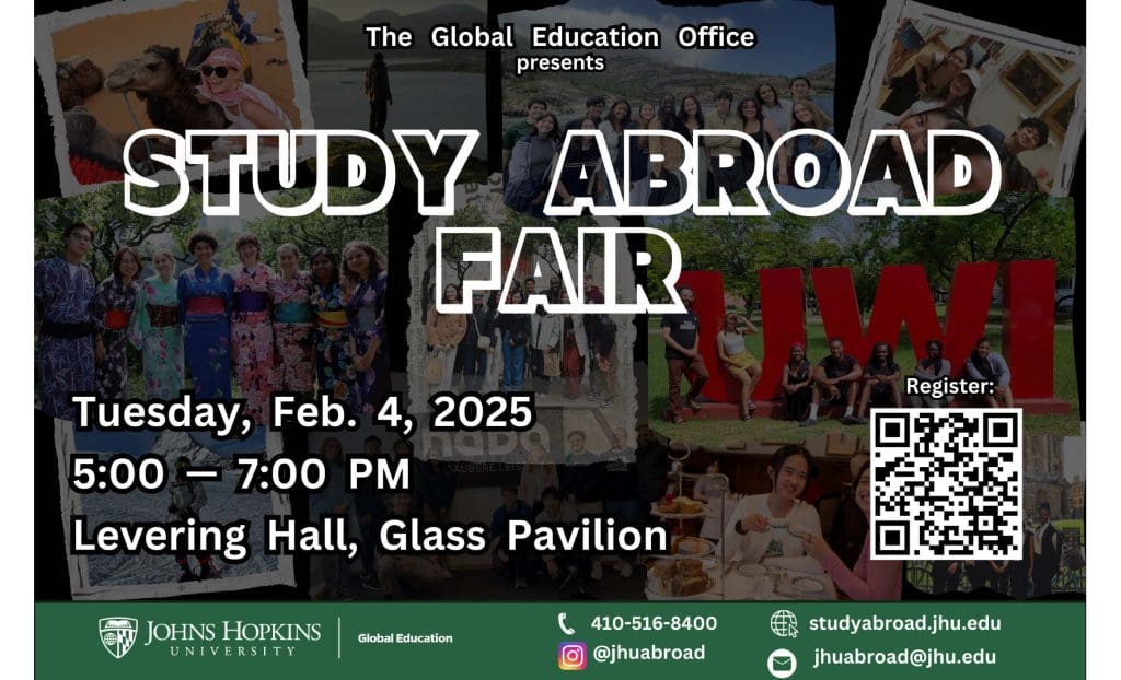 JHU Study Abroad Fair poster