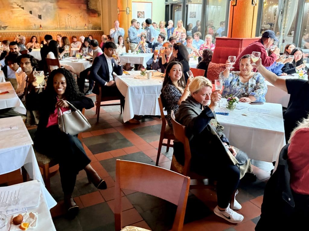 Toasting the graduates