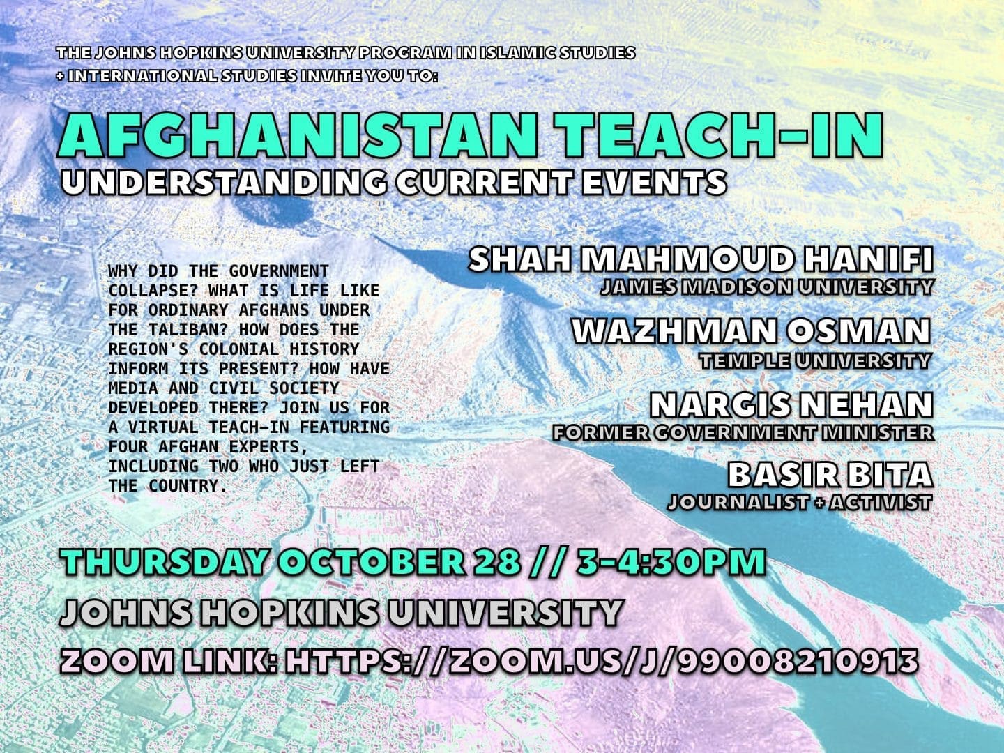 Thursday 10/28: Afghanistan Teach-In