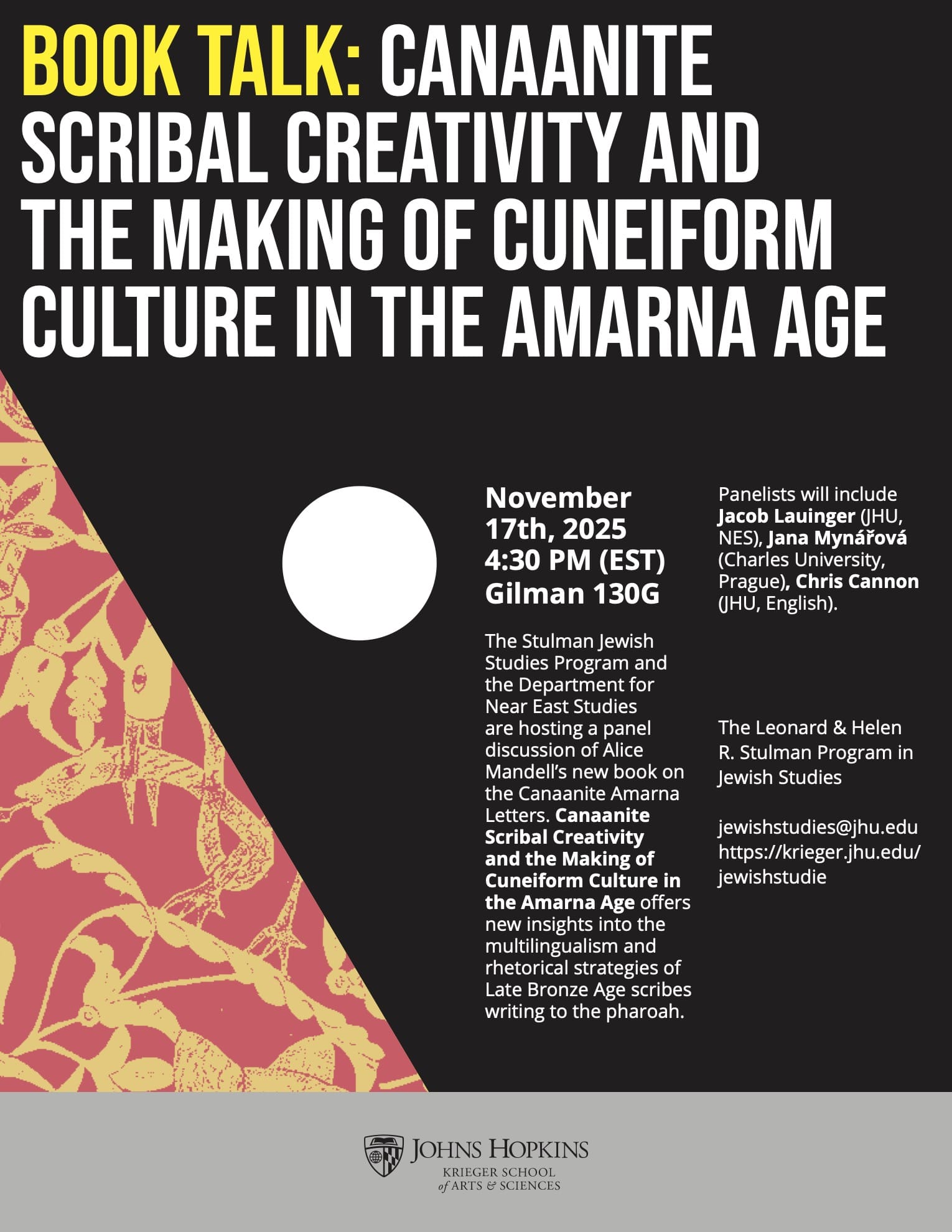Book Launch: Canaanite Scribal Creativity and the Making of Cuneiform Culture in the Amarna Age