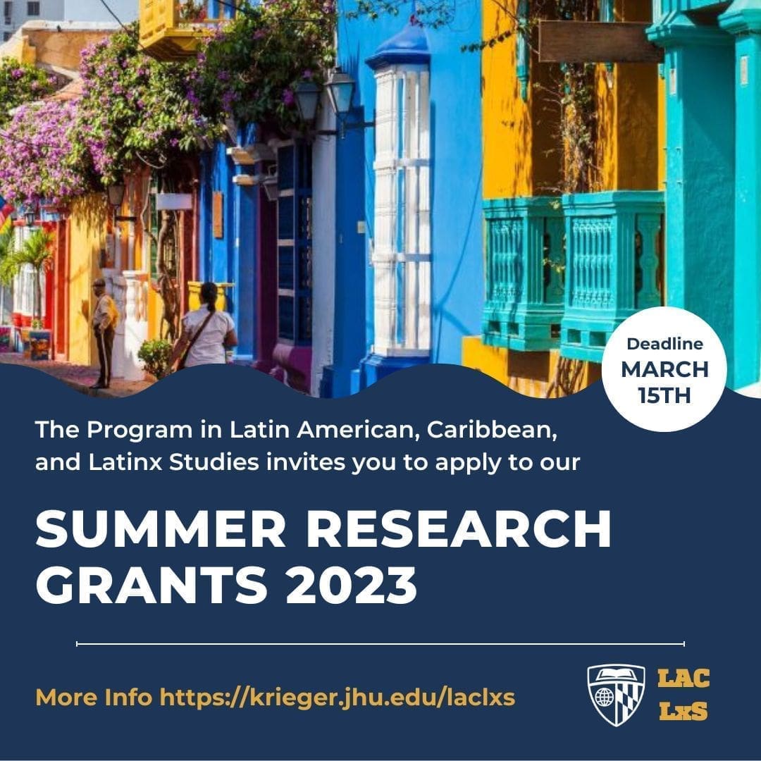 LACLxS Summer Research Grantees 2023 Latin American, Caribbean, and