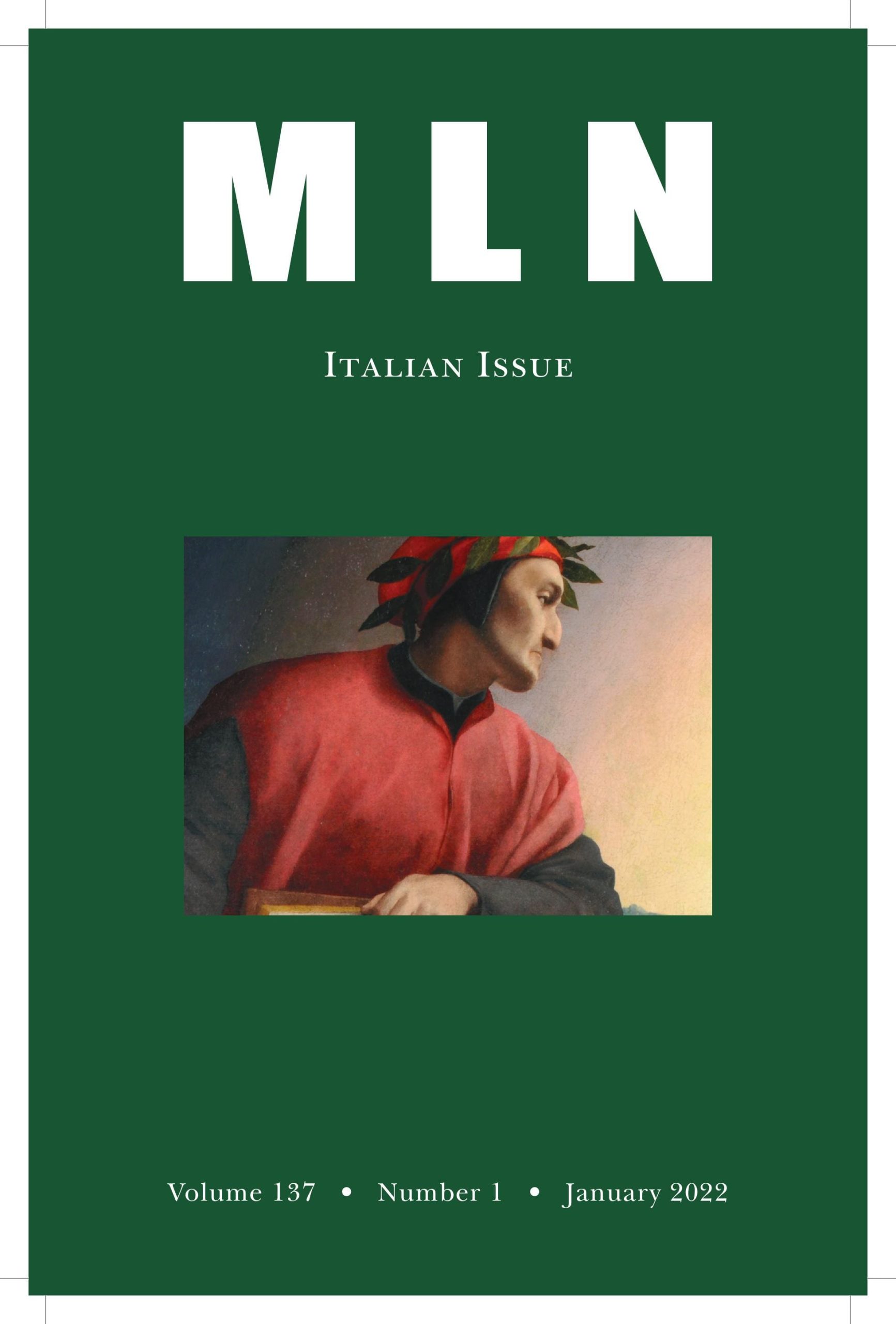 MLN new Issue “Dante at 700: Singleton Revisited”