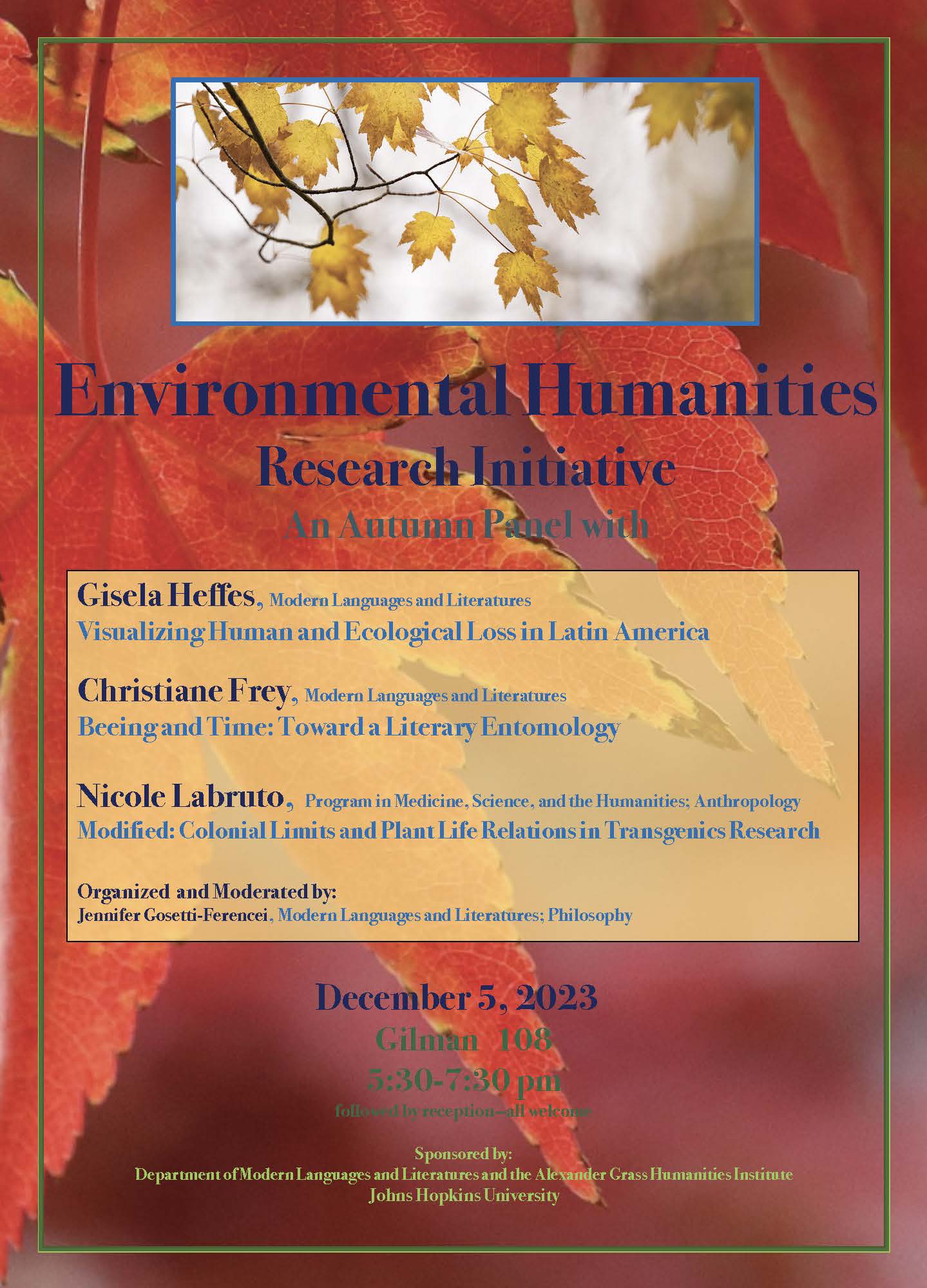 Environmental Humanities Research Initiative Autumn Panel
