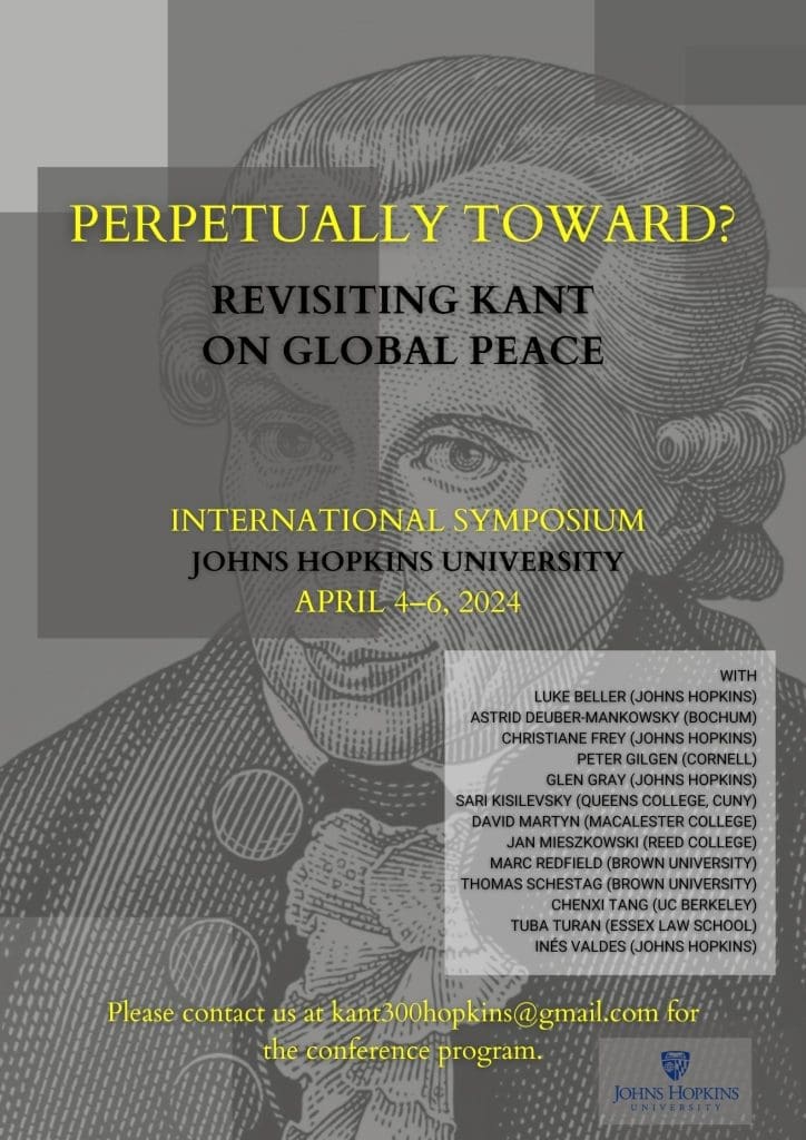 Conference poster with image of Immanuel Kant. 