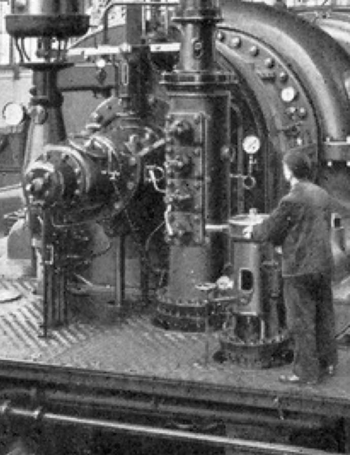 Poster image man with Steam Engine
