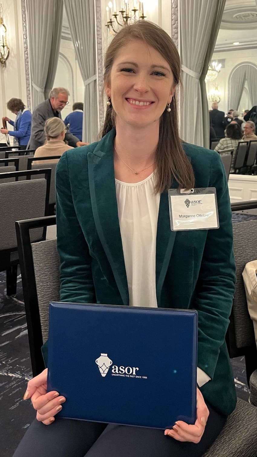 NES Graduate Student Morganne Ottobre Receives ASOR 2023 Student Paper Award