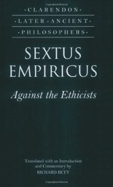 Book Cover art for Sextus Empiricus: Against the Ethicists