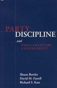 Book Cover art for Party Discipline and Parliamentary Government (Parliaments and Legislatures Series)