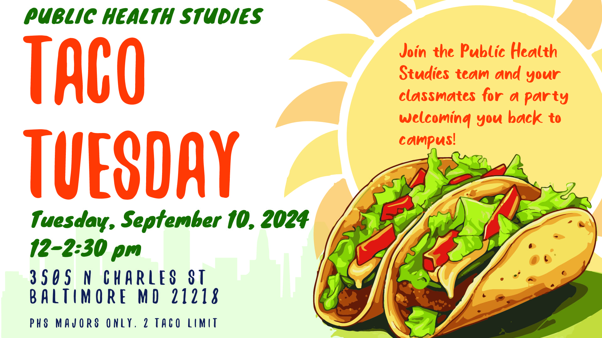 Fall 2024 Taco Tuesday Flyer