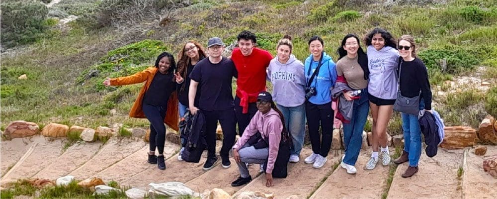 PHS students in Cape Town, South Africa who participated in a 6-week immersion experience to learn about community and government approaches to public health.