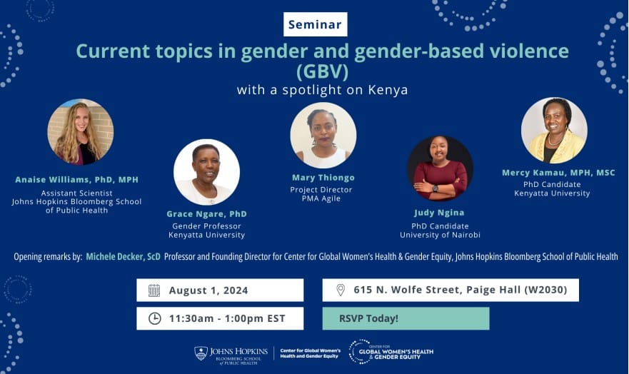 Flyer advertising a Seminar on Gender and Gender-based Violence