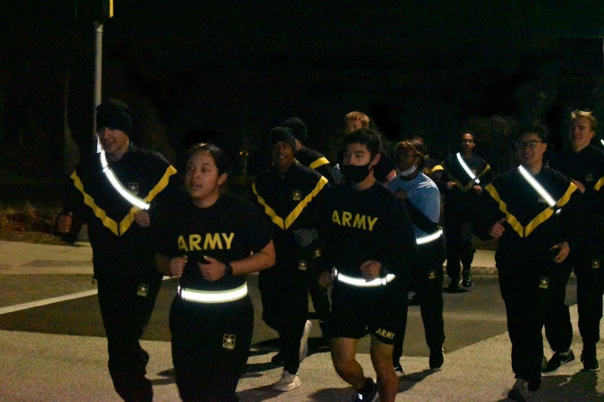 cadets running together