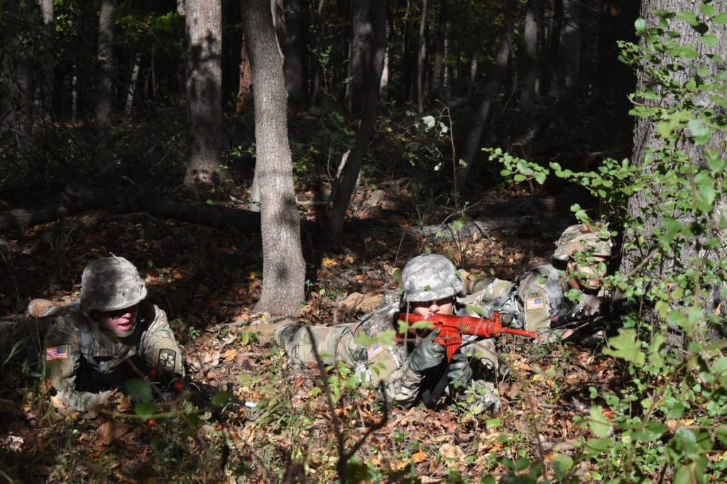 Cadets conduct ambush training during FTX.