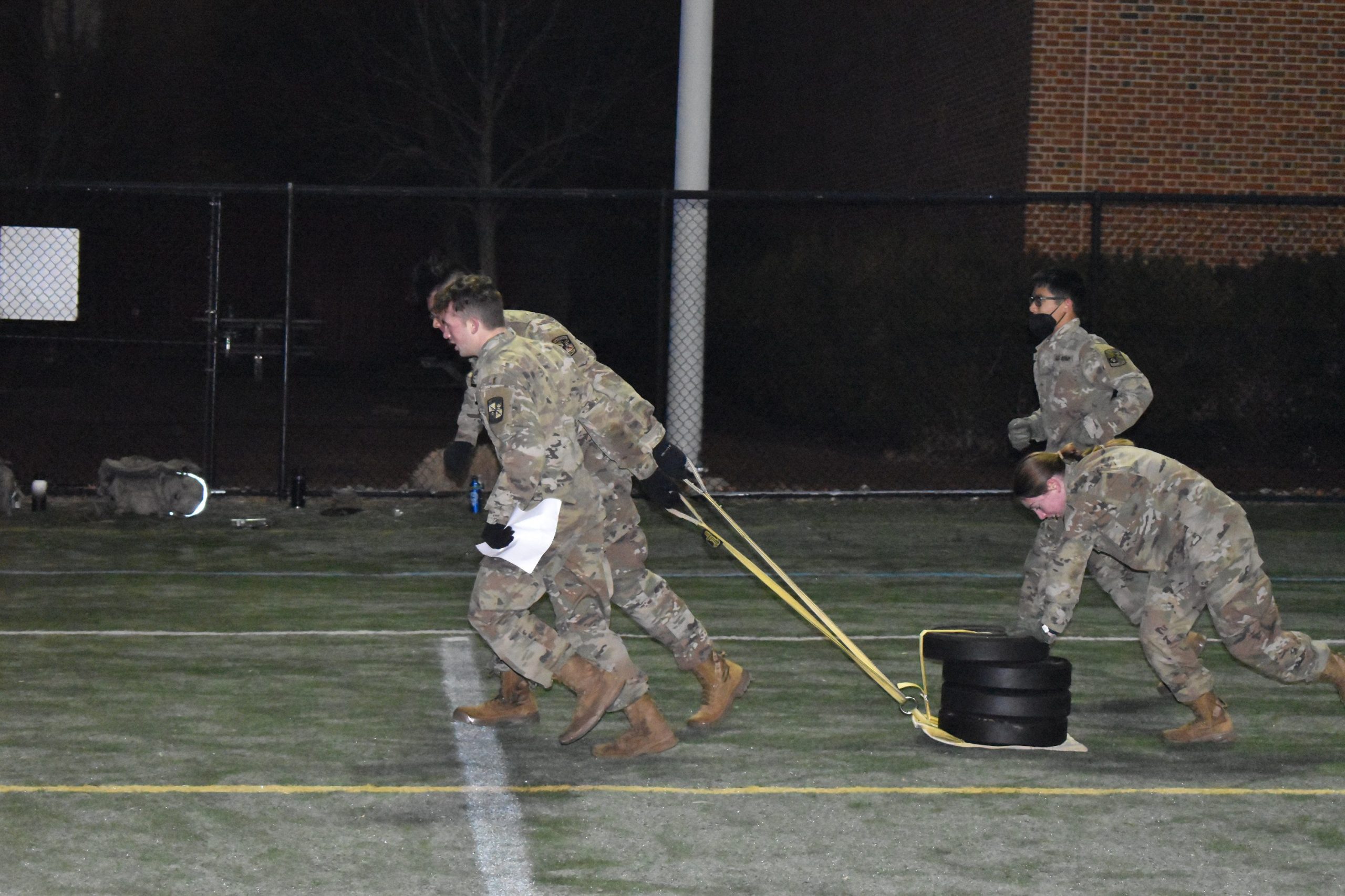 Cadets completing the drag event