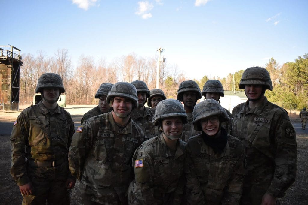 cadets with helmets on
