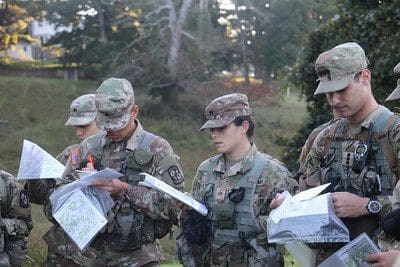 cadets with paperwork