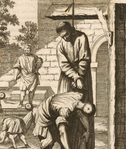 A Jesuit martyr being executed