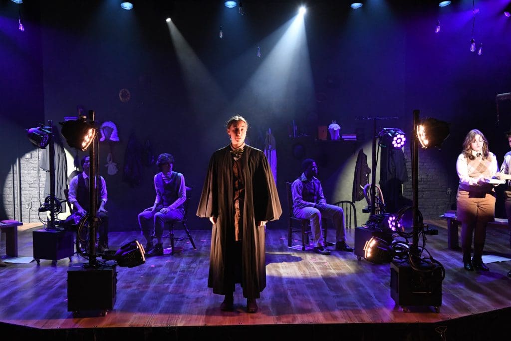 Audrey Douglas as Sir Edward Clarke, barrister in court.