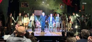 Moises Kaufman and the cast take a bow.