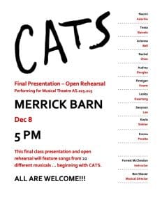 Poster for musical theatre performance.