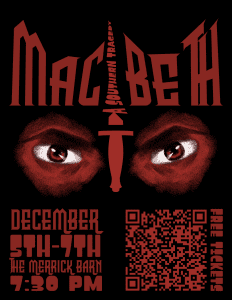 Macbeth poster; two eyes and a dagger