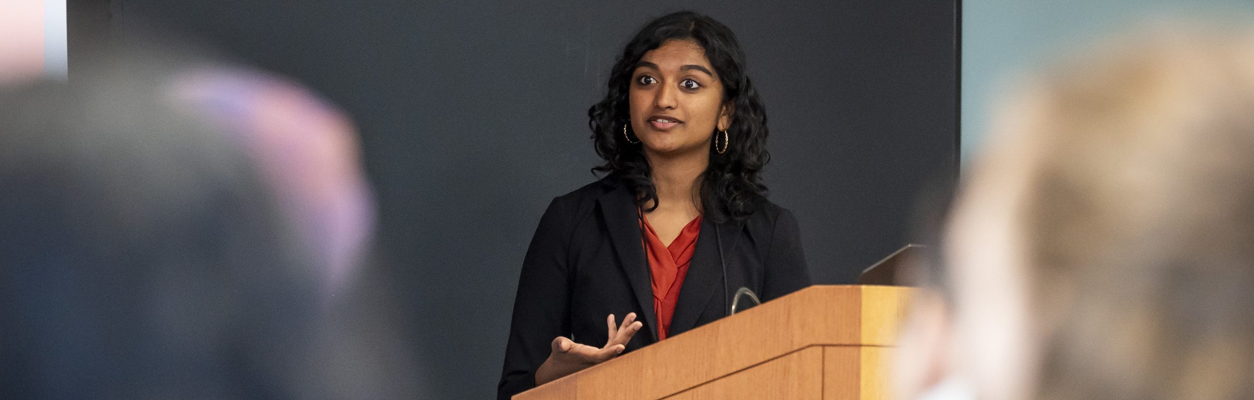 Student presenter at the Macksey Symposium