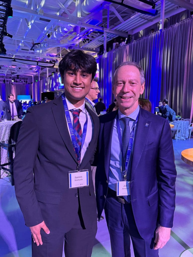 Sareen Muthyala poses with Jeff Aronson at the