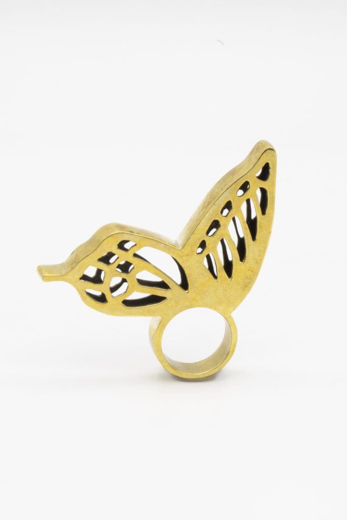 gold butterfly ring