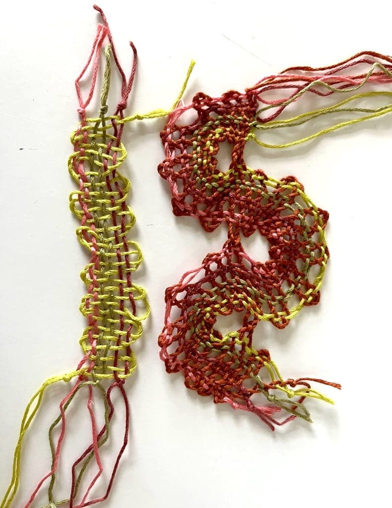 small bobbin lace weavings