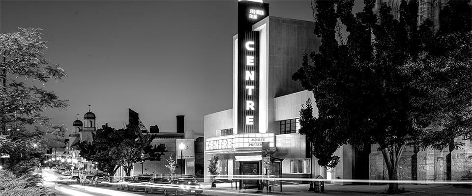 JHU-MICA Film Centre at night