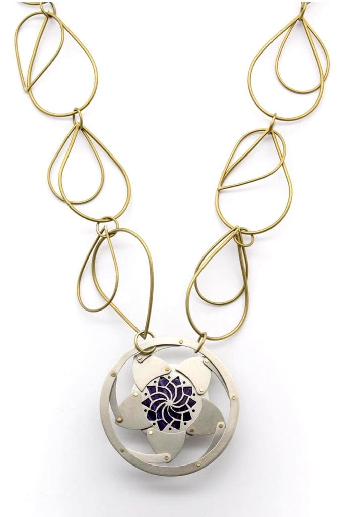 necklace of ornate flower design